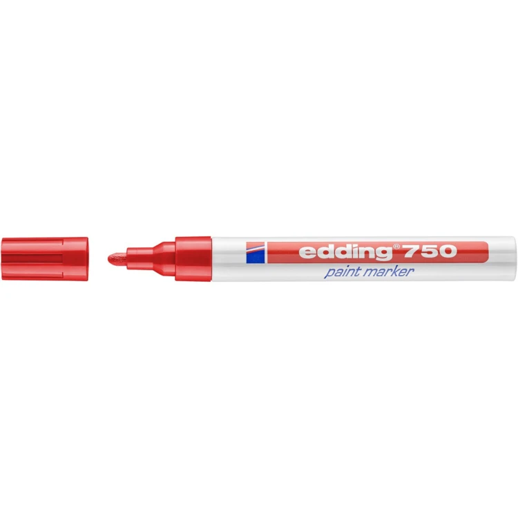 Marker olejowy permanentny Edding E-750 1 szt. czerwony 2-4 mm