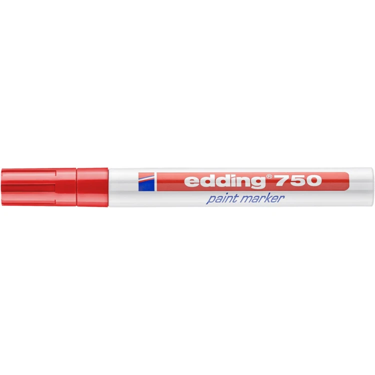 Marker olejowy permanentny Edding E-750 1 szt. czerwony 2-4 mm