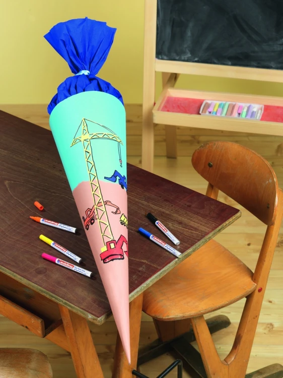 Marker olejowy permanentny Edding E-750 1 szt. czerwony 2-4 mm