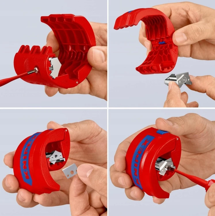 Obcinak do Rur z Tworzywa Sztucznego i Tulejek 20-50mm KNIPEX 90 22 10 BK