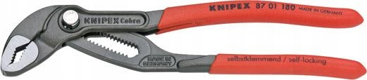 Szczypce nastawne do rur fosforanowane 180mm 87 01 180 Cobra KNIPEX