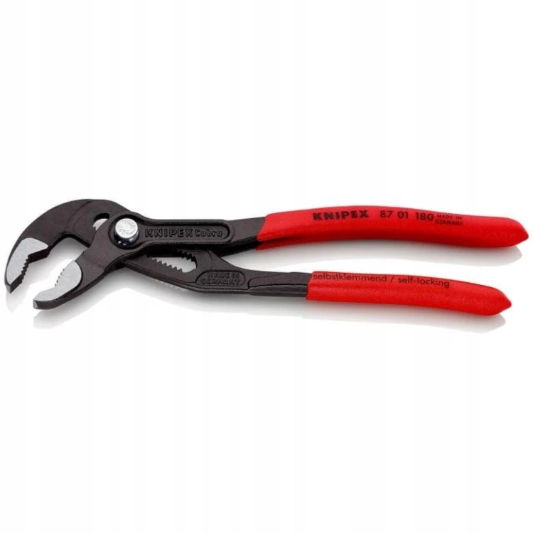 Szczypce nastawne do rur fosforanowane 180mm 87 01 180 Cobra KNIPEX