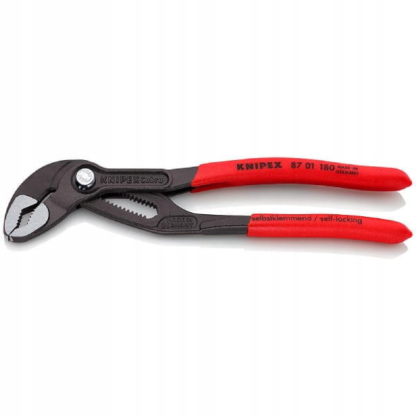 Szczypce nastawne do rur fosforanowane 180mm 87 01 180 Cobra KNIPEX