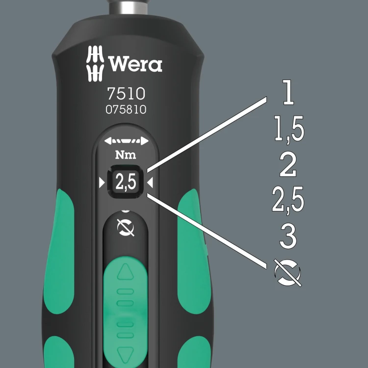 Wkrętak dynamometryczny Kraftform Safe-Torque Speed 7510, 1-3 Nm, 1/4" 147.5 mm 05075810001