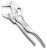 KNIPEX 86 04 100 Szczypce-klucz XS szczypce i klucz w jednym narzędziu wytłaczana, chropowata powierzchnia chromowany 100 mm