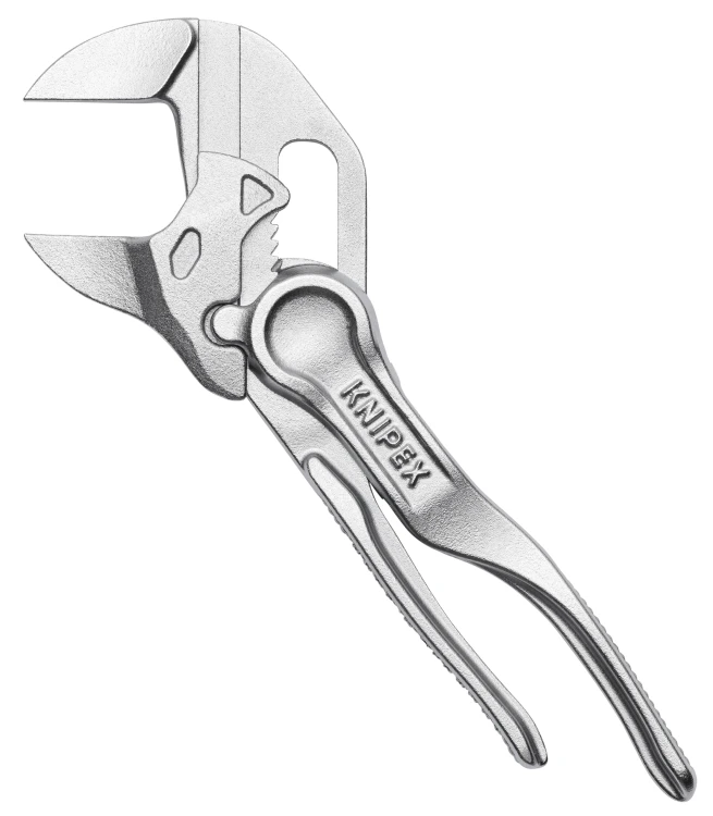 KNIPEX 86 04 100 Szczypce-klucz XS szczypce i klucz w jednym narzędziu wytłaczana, chropowata powierzchnia chromowany 100 mm