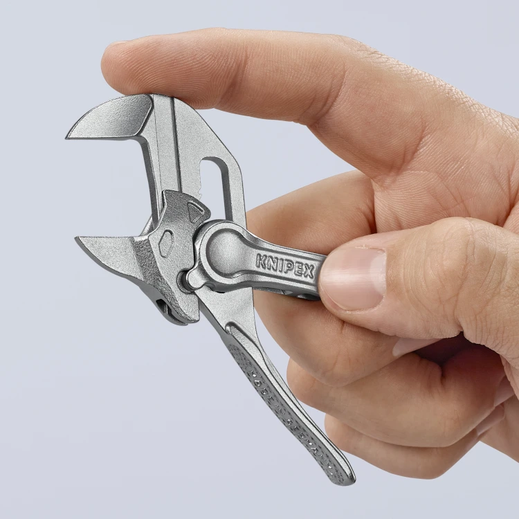 KNIPEX 86 04 100 Szczypce-klucz XS szczypce i klucz w jednym narzędziu wytłaczana, chropowata powierzchnia chromowany 100 mm