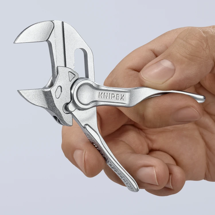 KNIPEX 86 04 100 Szczypce-klucz XS szczypce i klucz w jednym narzędziu wytłaczana, chropowata powierzchnia chromowany 100 mm