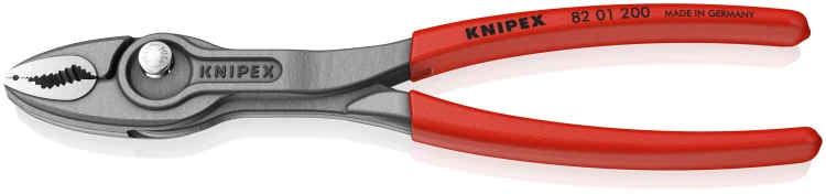 KNIPEX 82 01 200 TwinGrip® Szczypce chwytające czołowe Z antypoślizgowego tworzywa sztucznego fosforanowana, szara 200 mm