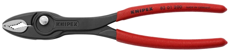 KNIPEX 82 01 200 TwinGrip® Szczypce chwytające czołowe Z antypoślizgowego tworzywa sztucznego fosforanowana, szara 200 mm