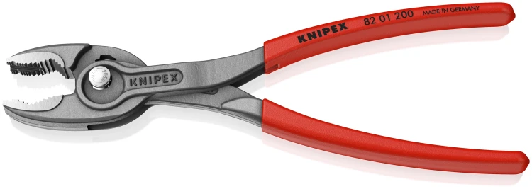 KNIPEX 82 01 200 TwinGrip® Szczypce chwytające czołowe Z antypoślizgowego tworzywa sztucznego fosforanowana, szara 200 mm