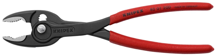 KNIPEX 82 01 200 TwinGrip® Szczypce chwytające czołowe Z antypoślizgowego tworzywa sztucznego fosforanowana, szara 200 mm