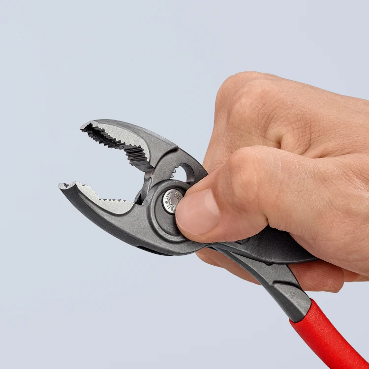 KNIPEX 82 01 200 TwinGrip® Szczypce chwytające czołowe Z antypoślizgowego tworzywa sztucznego fosforanowana, szara 200 mm