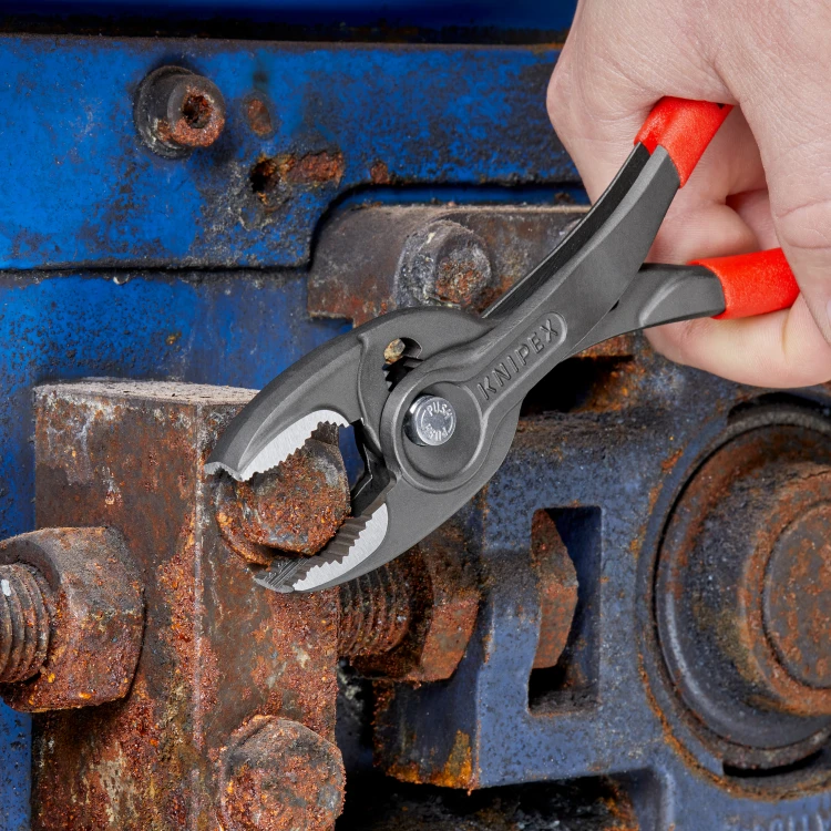 KNIPEX 82 01 200 TwinGrip® Szczypce chwytające czołowe Z antypoślizgowego tworzywa sztucznego fosforanowana, szara 200 mm