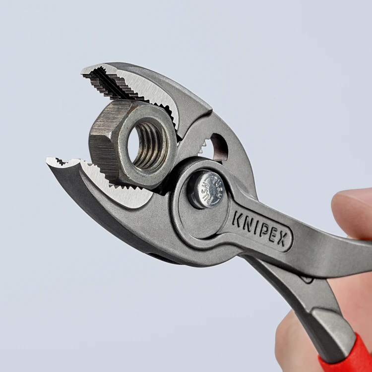 KNIPEX 82 01 200 TwinGrip® Szczypce chwytające czołowe Z antypoślizgowego tworzywa sztucznego fosforanowana, szara 200 mm