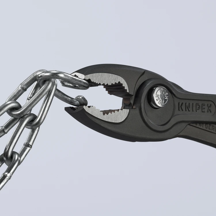 KNIPEX 82 01 200 TwinGrip® Szczypce chwytające czołowe Z antypoślizgowego tworzywa sztucznego fosforanowana, szara 200 mm