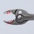 KNIPEX 82 01 200 TwinGrip® Szczypce chwytające czołowe Z antypoślizgowego tworzywa sztucznego fosforanowana, szara 200 mm