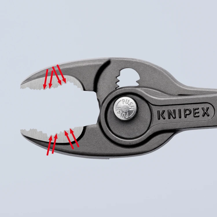 KNIPEX 82 01 200 TwinGrip® Szczypce chwytające czołowe Z antypoślizgowego tworzywa sztucznego fosforanowana, szara 200 mm