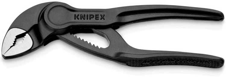 KNIPEX 87 00 100 Cobra® XS Szczypce nastawne do rur wytłaczana, chropowata powierzchnia fosforanowana, szara 100 mm