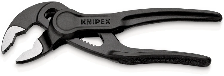 KNIPEX 87 00 100 Cobra® XS Szczypce nastawne do rur wytłaczana, chropowata powierzchnia fosforanowana, szara 100 mm