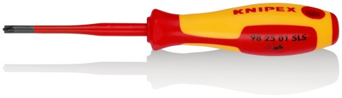 KNIPEX 98 25 01 SLS Wkrętak (Slim) do śrub z gniazdem PlusMinus Pozidriv® Rękojeść dwukomponentowa izolowana,  czernione 187 mm