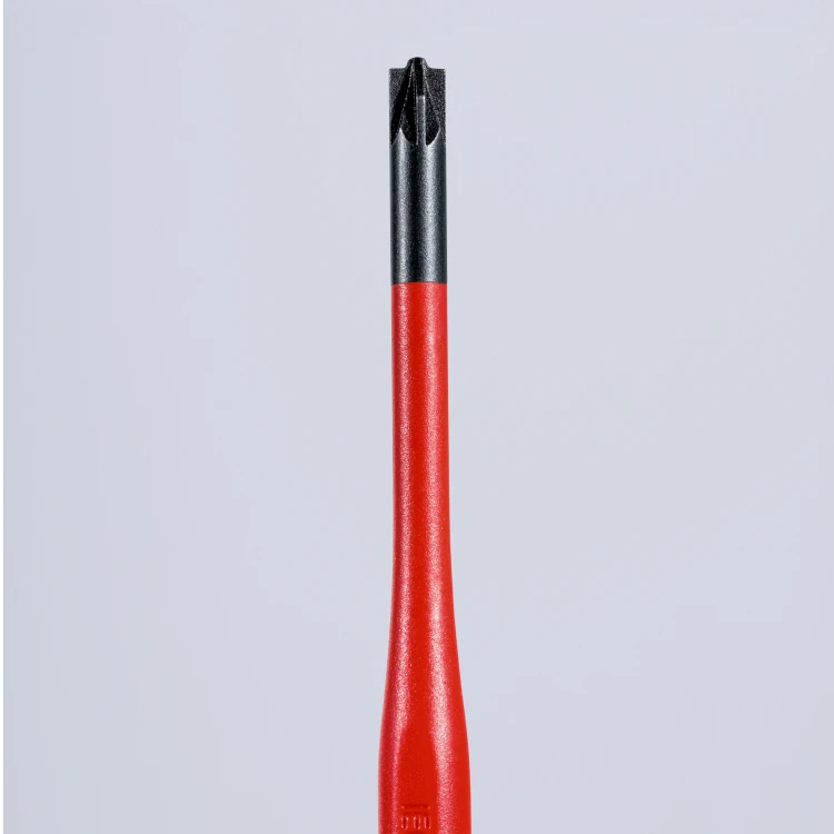 KNIPEX 98 25 01 SLS Wkrętak (Slim) do śrub z gniazdem PlusMinus Pozidriv® Rękojeść dwukomponentowa izolowana,  czernione 187 mm