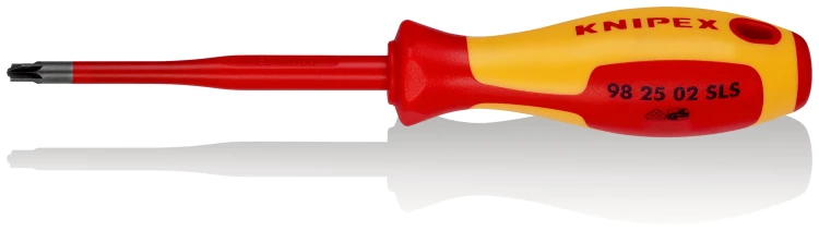 KNIPEX 98 25 02 SLS Wkrętak (Slim) do śrub z gniazdem PlusMinus Pozidriv® Rękojeść dwukomponentowa izolowana, czernione 212 mm