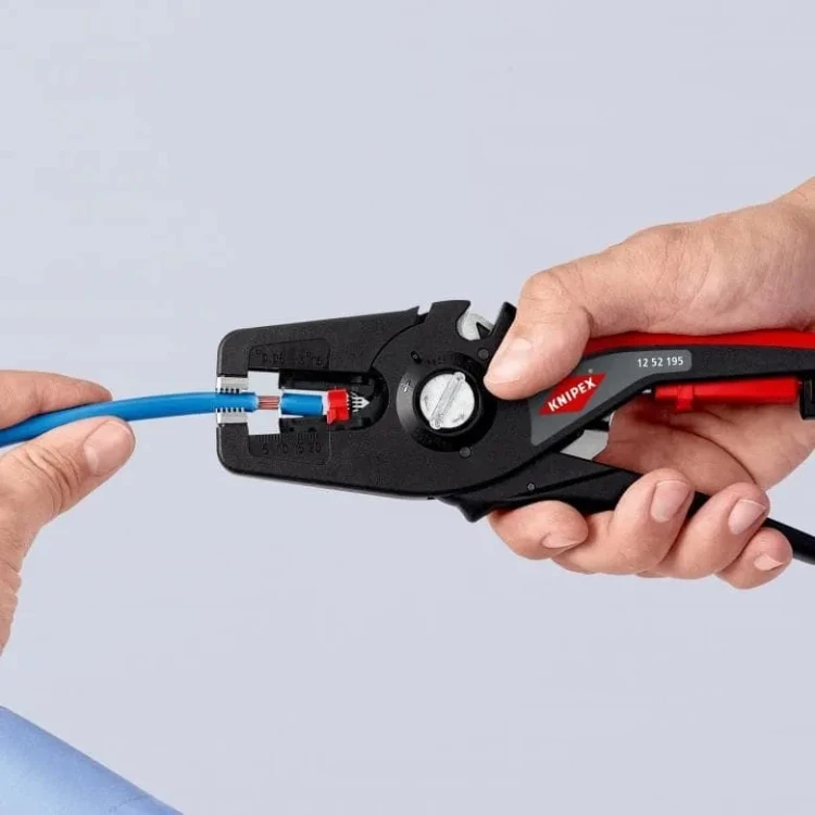 KNIPEX 12 52 195 SB Szczypce automatyczne do ściągania izolacji 195 mm