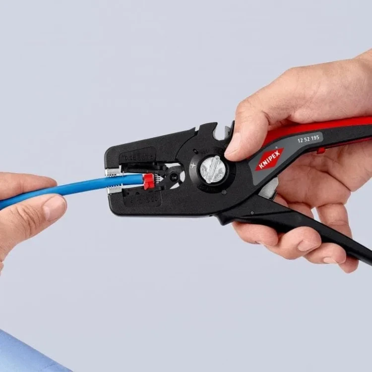KNIPEX 12 52 195 SB Szczypce automatyczne do ściągania izolacji 195 mm