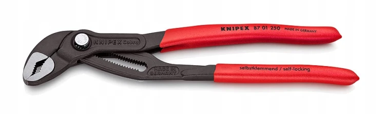 Knipex Szczypce Do Rur Cobra Klucz Nastawne Do Nakrętek 87 01 250 250 mm