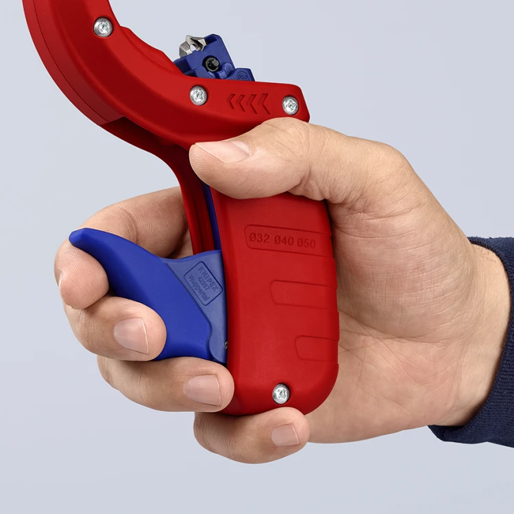 KNIPEX 90 23 01 BK DP50 Obcinak do rur odpływowych z tworzywa sztucznego 165 mm