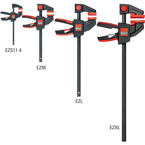 BESSEY 2 x Ściski śrubowe ślusarskie jednoręczne EZS11-4SET