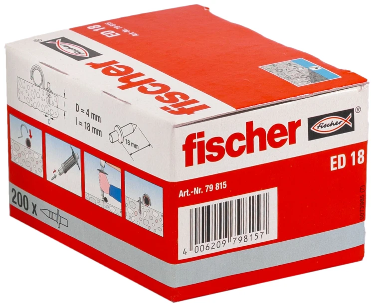Gwoźdź udarowy Fischer ED 18 200 szt. – 79815