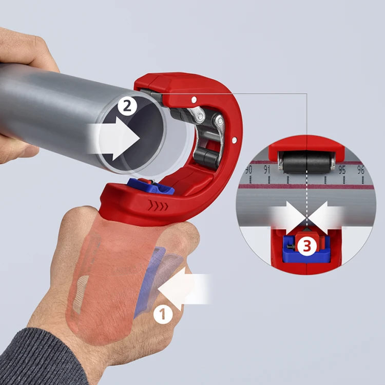 Obcinak do rur z fazowaniem KNIPEX DPT50 (90 23 02 BK)