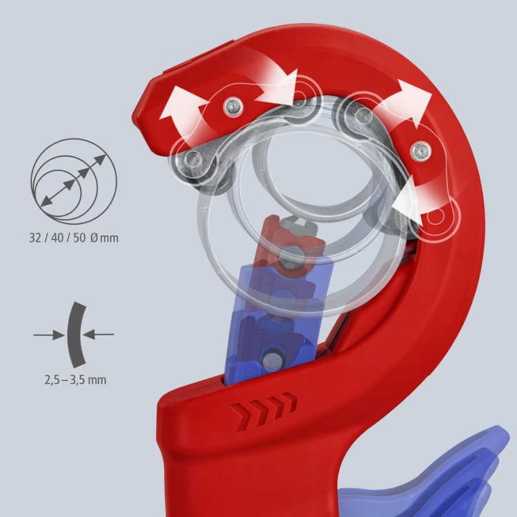Obcinak do rur z fazowaniem KNIPEX DPT50 (90 23 02 BK)