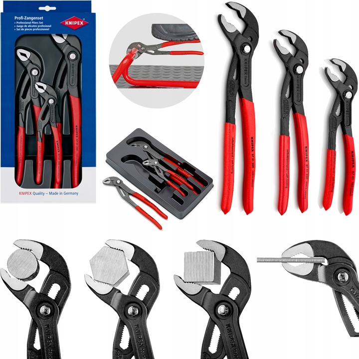 Knipex Cobra zestaw szczypiec do rur 3 szt. 00 20 09 V02