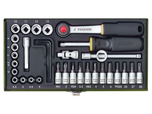 Proxxon 23080 zestaw narzędzi inżynierskich 36-el. 1/4″ CrV