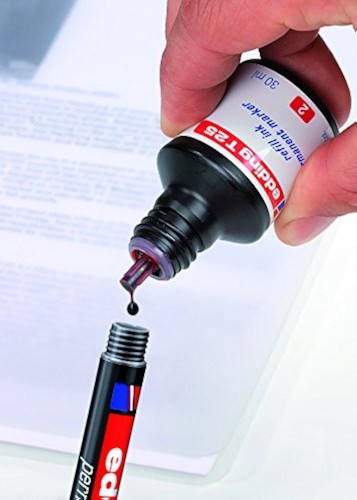 Edding T 25 tusz do markerów permanentnych, czarny, 30 ml