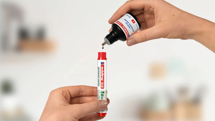 Edding T 25 tusz do markerów permanentnych, czarny, 30 ml