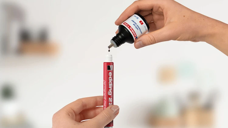 Edding T 25 tusz do markerów permanentnych, czarny, 30 ml