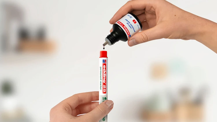 Edding T 25 tusz do markerów permanentnych, czarny, 30 ml