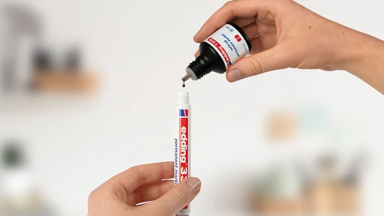 Edding T 25 tusz do markerów permanentnych, czarny, 30 ml