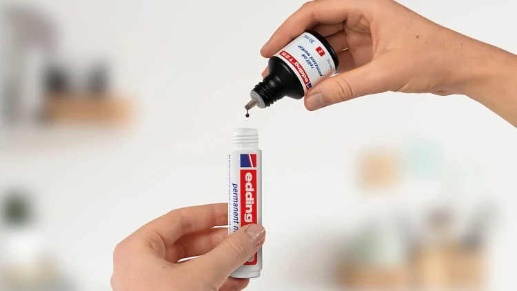 Edding T 25 tusz do markerów permanentnych, czarny, 30 ml