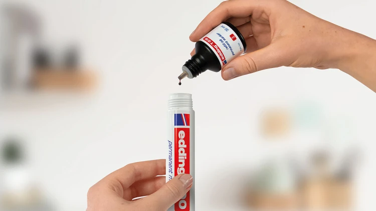 Edding T 25 tusz do markerów permanentnych, czarny, 30 ml