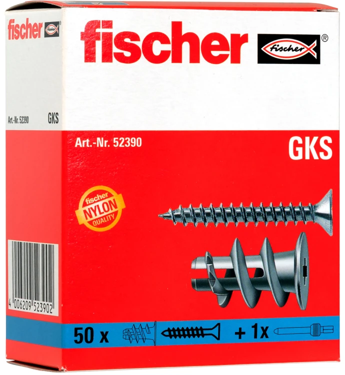 fischer GK – kołki do płyt g-k z przyrządem, nylon, 100 szt. (52389)