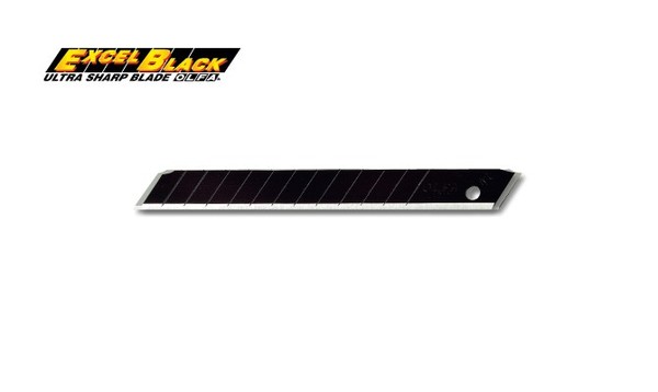 OLFA ASBB-10 ostrza 9 mm Excel Black – 10 szt., czarne, ultra ostre