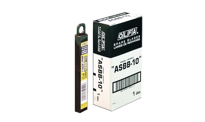 OLFA ASBB-10 ostrza 9 mm Excel Black – 10 szt., czarne, ultra ostre