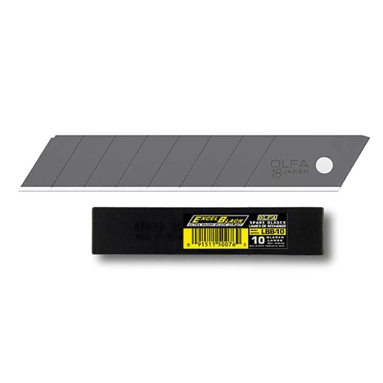 OLFA LBB-10 ostrza 18 mm Excel Black – 10 szt., 25% ostrzejsze