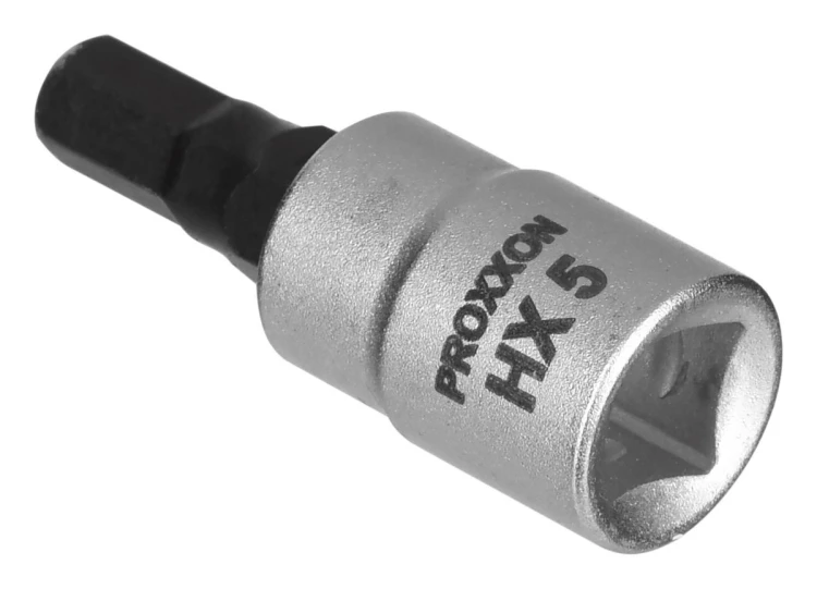 PROXXON 23100 Zestaw nasadek HEX 1/4" + 1/2" 18 szt. CrV w walizce