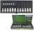 PROXXON 23100 Zestaw nasadek HEX 1/4" + 1/2" 18 szt. CrV w walizce